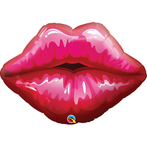 Big Red Kissy Lips Balloons 30"