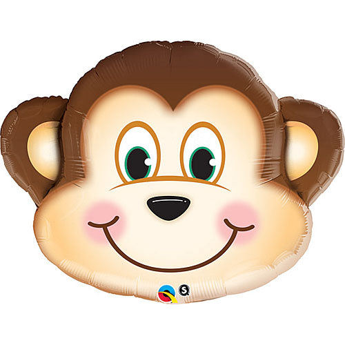Mischievous Monkey Head Shape Balloons 35"