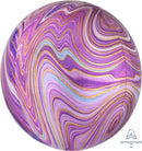Purple Marblez Orbz Balloons 15" 1pc.