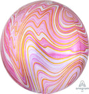 Pink Marblez Orbz Balloons 15" 1pc.