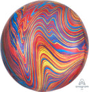 Colorful Rainbow Marblez Orbz Balloons 15" 1pc.