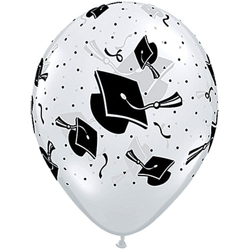 Qualatex Balloons Grad Caps On Diamond Clear 11"