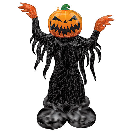 Pumpkin Head Ghost Airloonz Balloons 53"