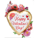 Valentine Satin Watercolor Floral Balloons 34in.