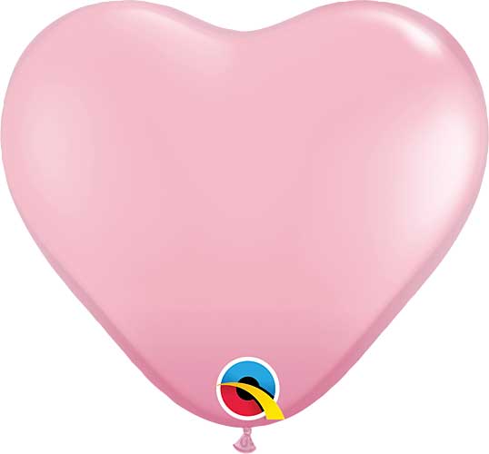 Qualatex Balloons Pink Hearts 6" J029
