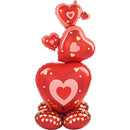 Stacking Hearts Balloons 55"