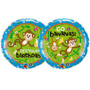 Birthday Monkeys Balloons 18"