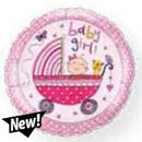 Baby Girl Stroller Balloons 9in. (Rachel Ellen Design)