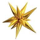 Gold Starburst Balloons in 2 Sizes