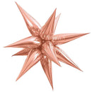 Rose Gold Starburst Balloons in 2 Sizes