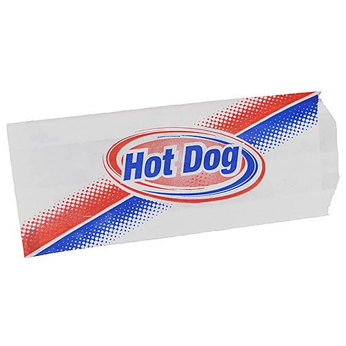 King Size 12" Dry Wax Hot Dog Bags