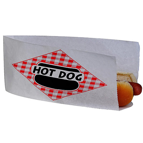 Open Top Wax Hot Dog Bags