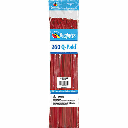 Qualatex Balloons Red 260Q Pack