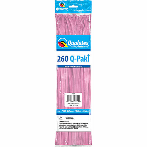 Qualatex Balloons Pink 260Q Pack