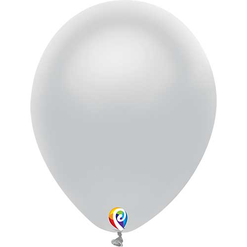 Funsational Balloons Metallic Silver 12" 50ct.