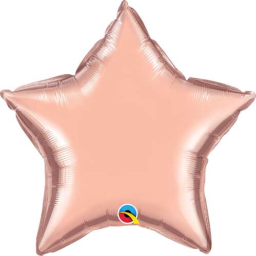 Rose Gold Foil Star Balloons Size Selections