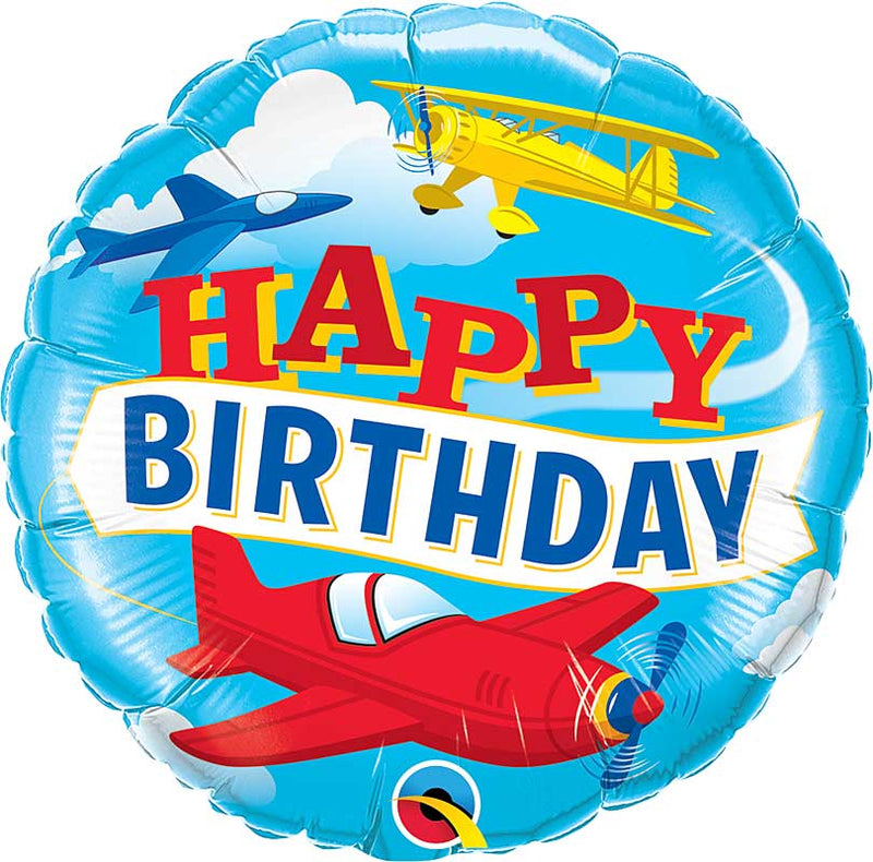 Airplane Birthday Balloons 18in.