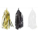 Tassel Garland Gold, Black & White 9'