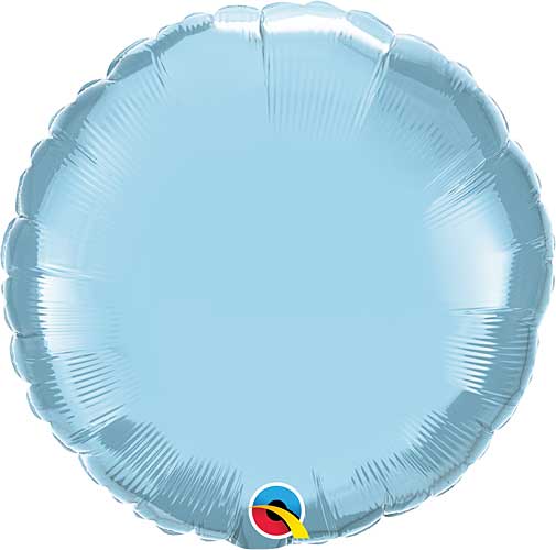 Pearl Light Blue Foil Round Balloons 18"