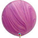 (Closeout) Qualatex Balloons Pink Rainbow Super Agate 30"