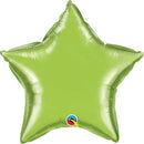 (Closeout) Lime Green Foil Star Balloons Size Selections