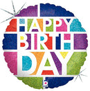 Birthday Blocks Balloons 4in.