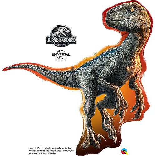 Jurassic Park Velociraptor Dinosaur Shape Balloons 38"
