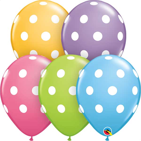 Qualatex Balloons Big Polka Dots Assortment 11" E249