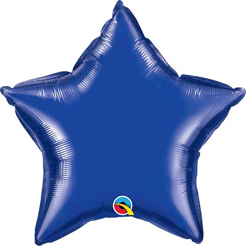 Dark Blue Foil Star Balloons 18"