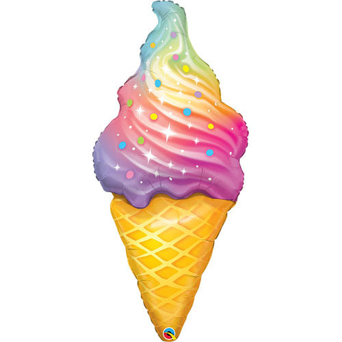Rainbow Swirl Ice Cream Cone 45in.