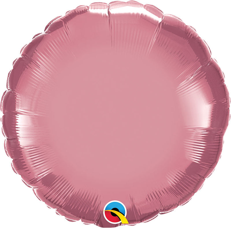 Chrome Mauve Foil Round Balloons 18"