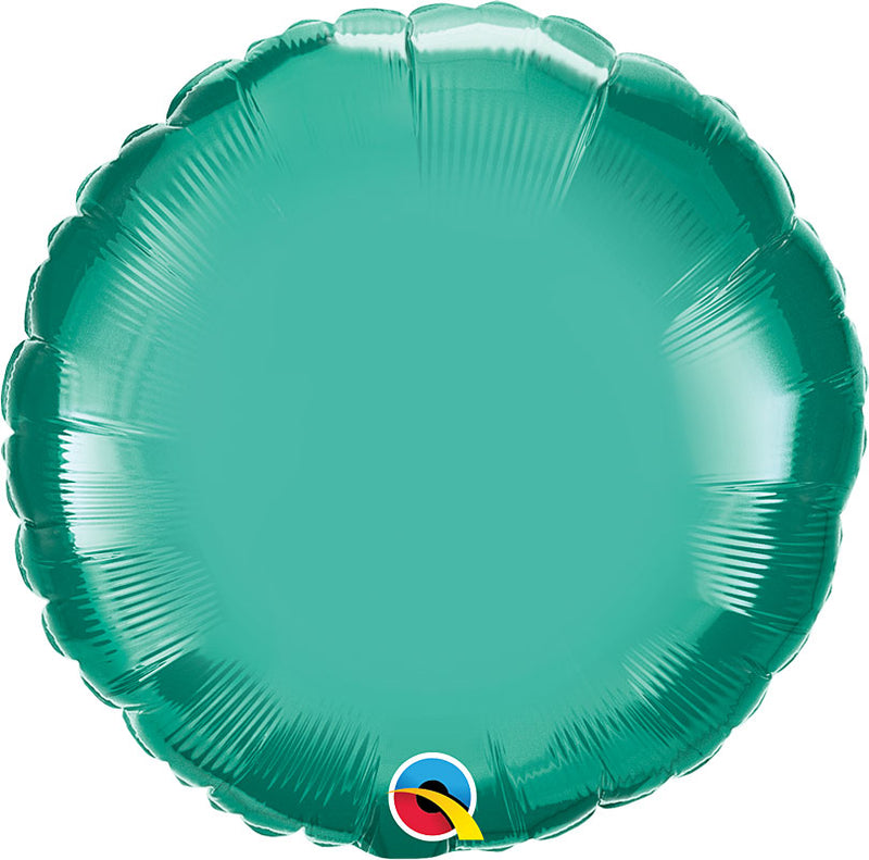 Chrome Green Foil Round Balloons 18"