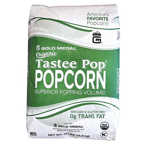 Organic Tastee Pop Popcorn 35 lbs.