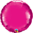 (Closeout) Magenta Foil Round Balloons Size Selections