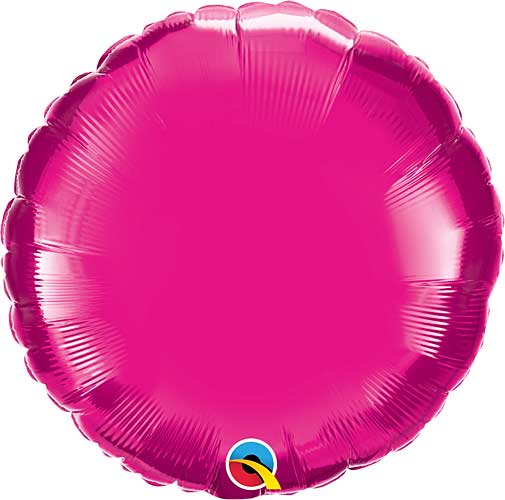 Magenta Foil Round Balloons Size Selections