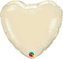 (Closeout) Pearl Ivory Foil Heart Balloons Size Selections