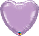 Pearl Lavender Foil Heart Balloons 4"